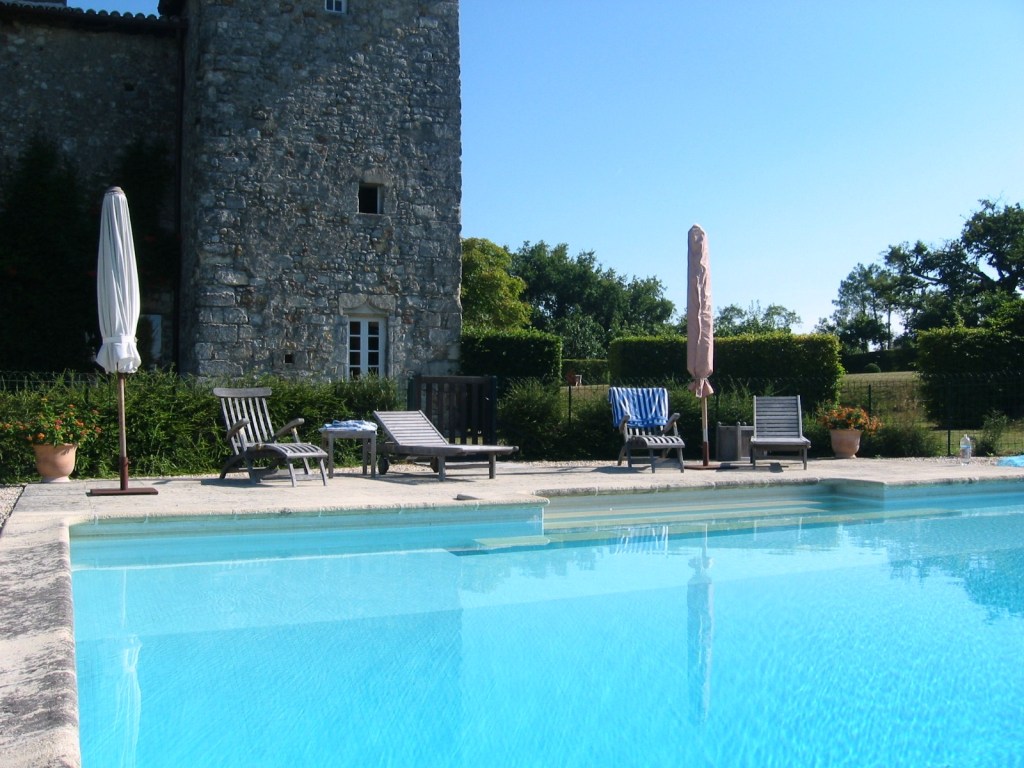 The pool in a French mansion